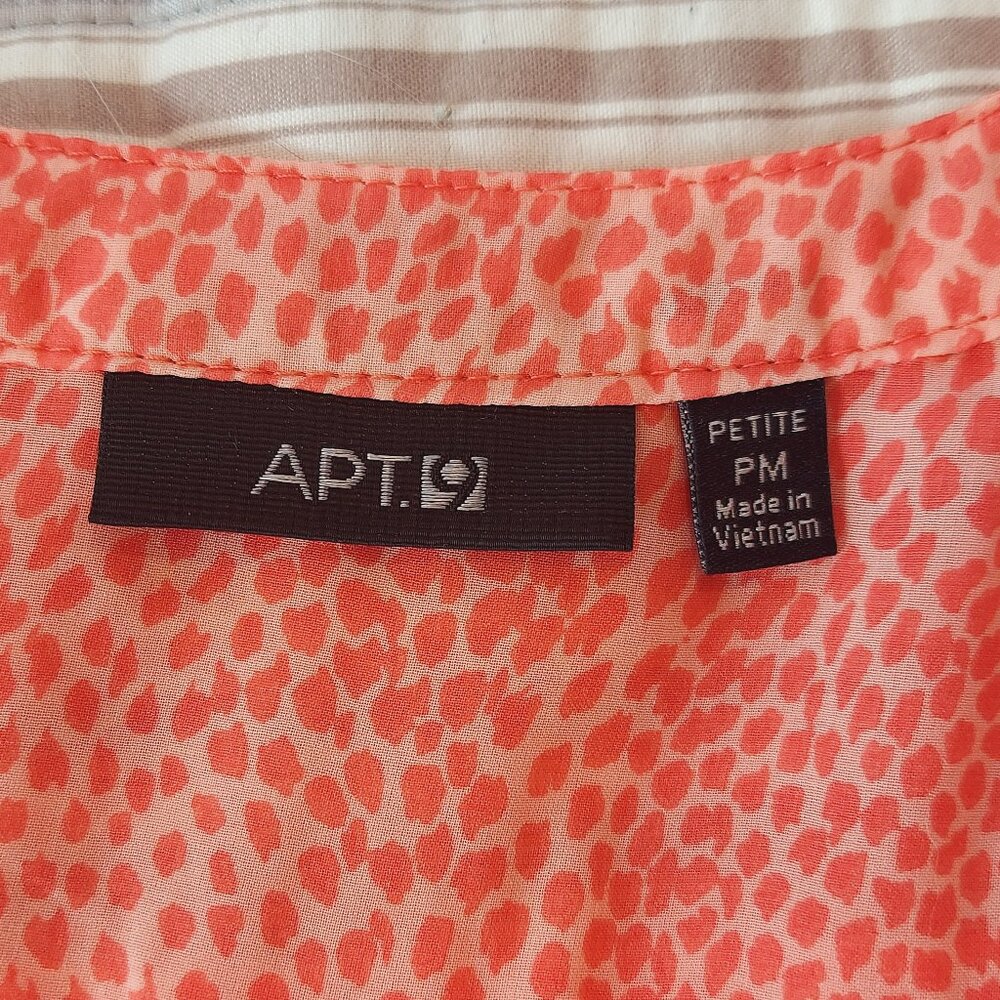 APT. 9 SHEER PULLOVER CORAL BLOUSE WITH MATCHING CAMISOLE (PM) - Picture 12 of 16